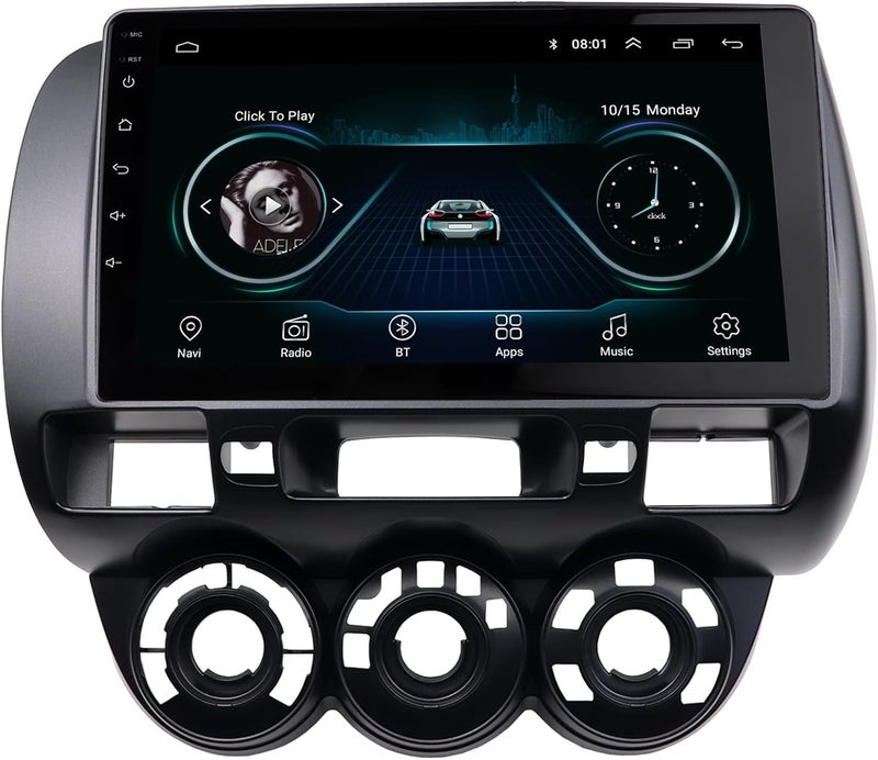 DKMUS Stereo Bezel for Honda Fit 2007-2008 (American Version) Dash Installation Mount Trim Kit Fits 9" and Double Din Radio with Wiring Harness - Image 2
